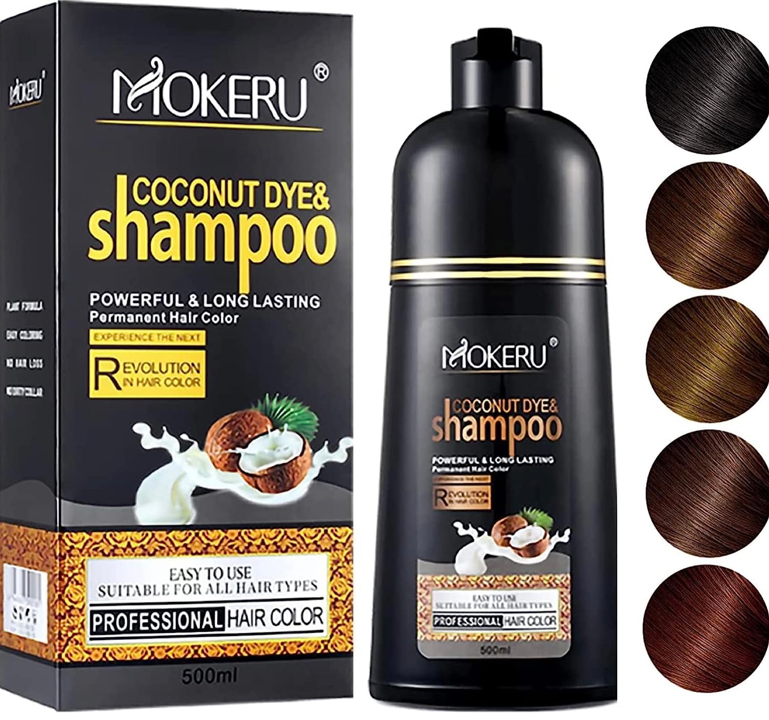 Amazon.com : MOKERU Professional Argan Coconut Oil Hair Dye - 500